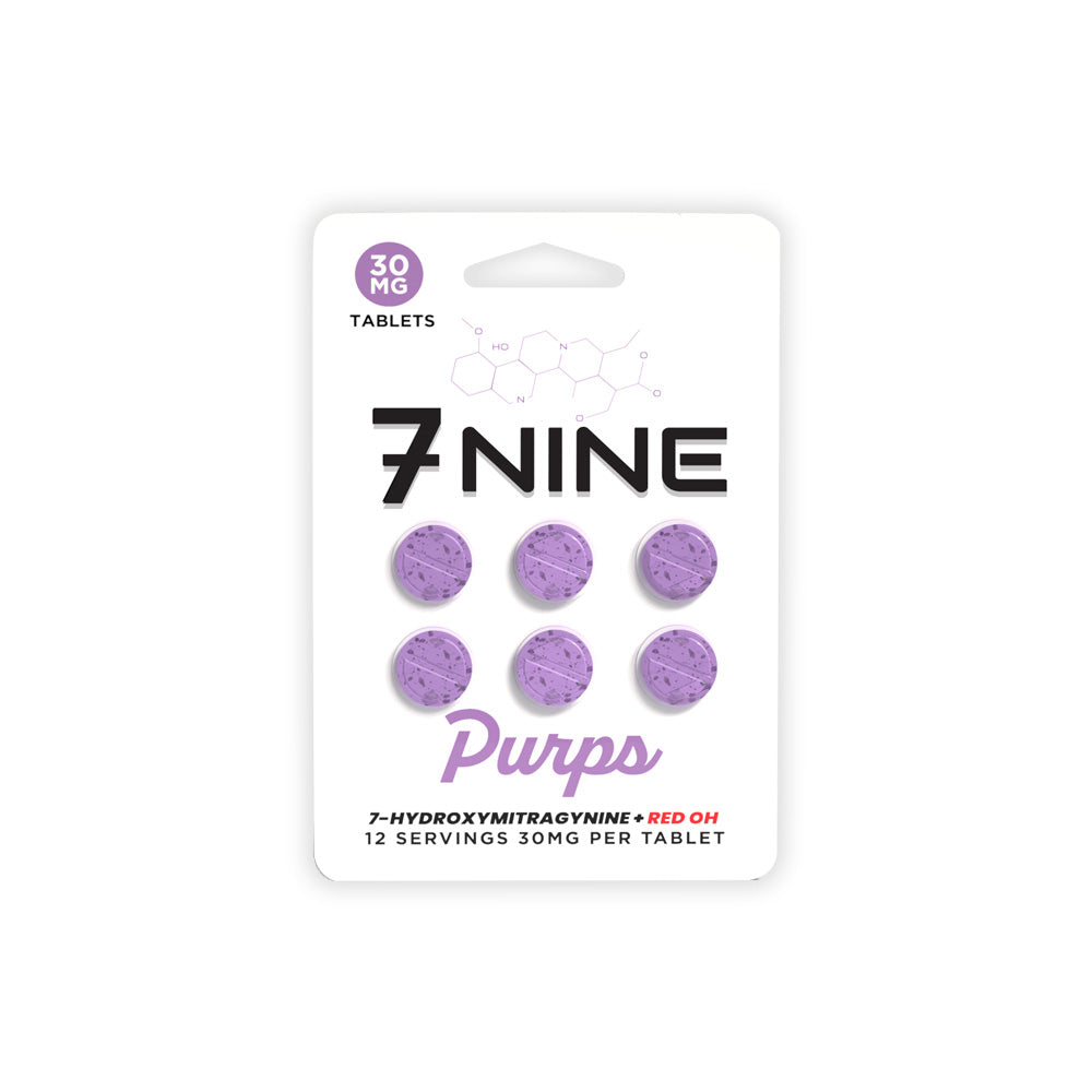 7NINE Kratom 7 Hydroxy + Red OH Pseudo Purps Extract Tablets (30MG)