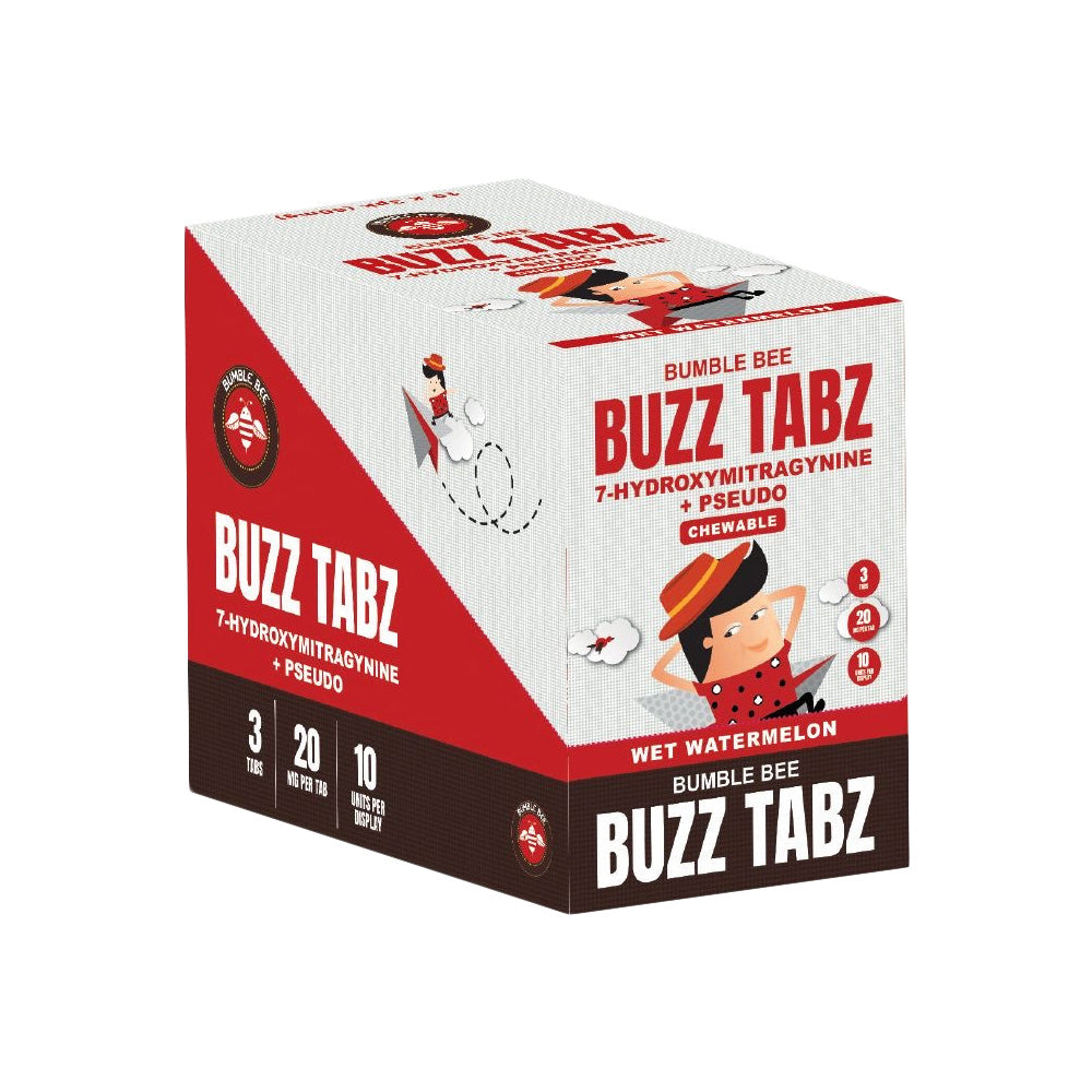 Bumble Bee Kratom Buzz Tabz Chewable 7 Hydroxy + Pseudo 3ct Tablets (20MG)