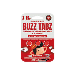 Bumble Bee Kratom Buzz Tabz Chewable 7 Hydroxy + Pseudo 3ct Tablets (20MG)