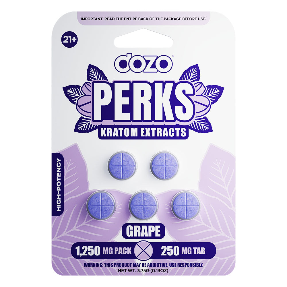 DOZO Perks Kratom Extracts Mitragynine Tablets 5CT (250MG)