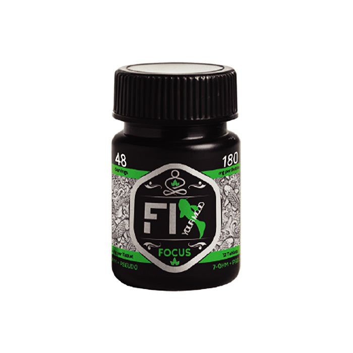 FIX Your Mood Focus 7OH 7 Hydroxy + Pseudo 12ct Tablets Single Jar (15MG)