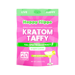 Happy Hippo Full Spectrum Kratom Infused Soft Taffy Chews 6CT (120MG)