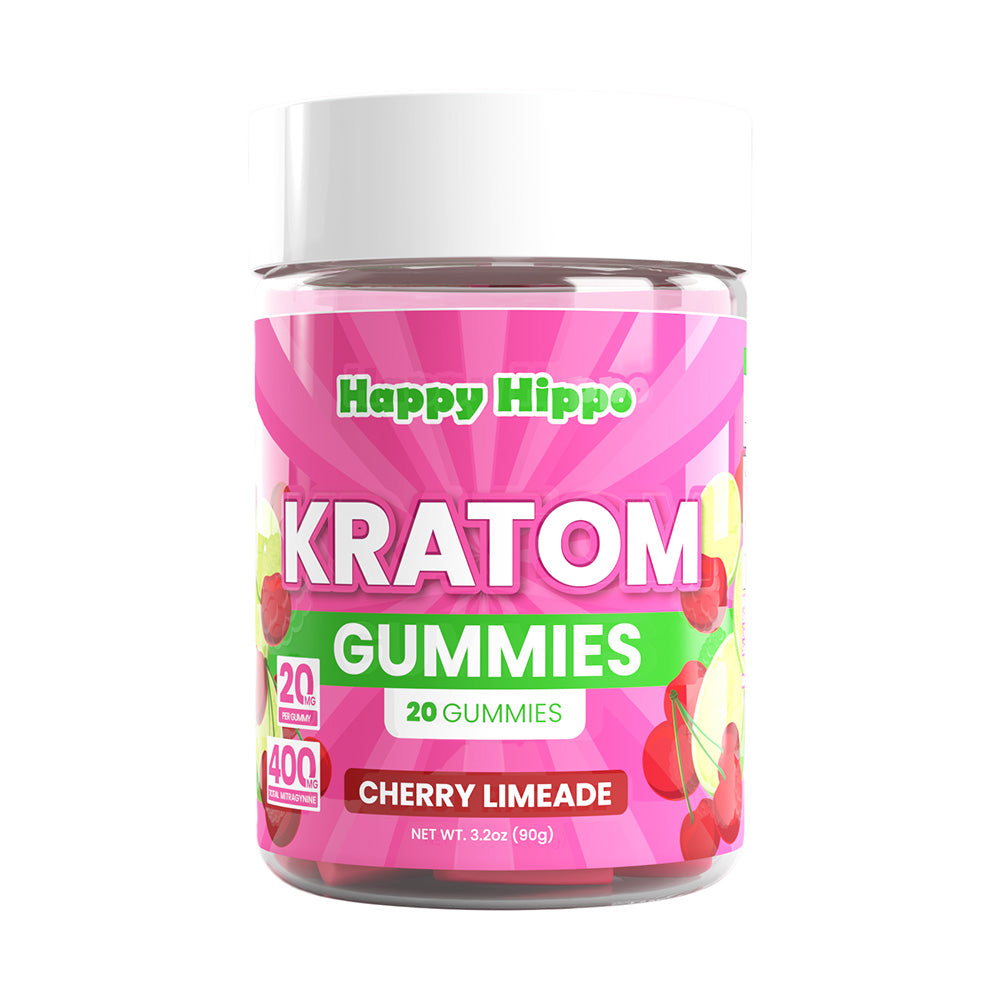 Happy Hippo Premium Kratom Infused Gummies 20CT Jar (400MG)