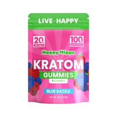 Happy Hippo Premium Kratom Infused Gummies 5CT Pouches (100MG)