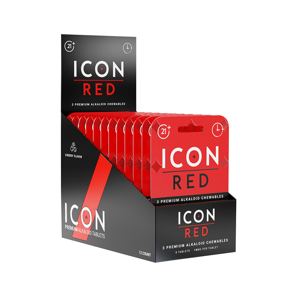 Icon Kratom RED Premium Alkaloid Chewable 3ct Tablets (18MG)