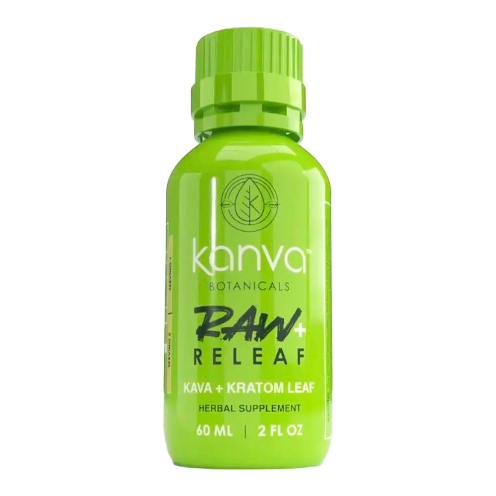Kanva Botanicals RAW Releaf Kava + Kratom Leaf Shot