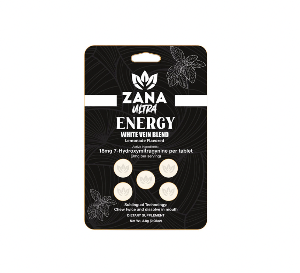 Zana Ultra Energy White Vein Blend 7 Hydroxy Tablets (18MG)