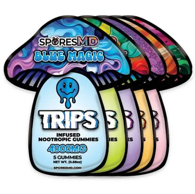 SporesMD - TRIPS Infused Nootropic Mushroom Blend Gummies 4,000MG