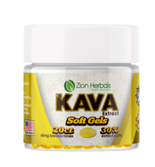 Zion Herbals - Kratom Soft Gel Capsules ( Jar of 20 Caps)