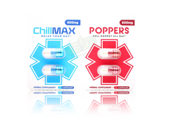 Chill Max & Poppers - Relax + Energy 600MG Capsules 2 Caps Per Pack