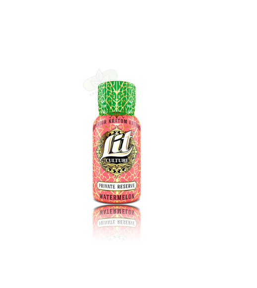 LIT Culture Superior Kratom Extract - Watermelon  Extra Strength 15 ML Shots