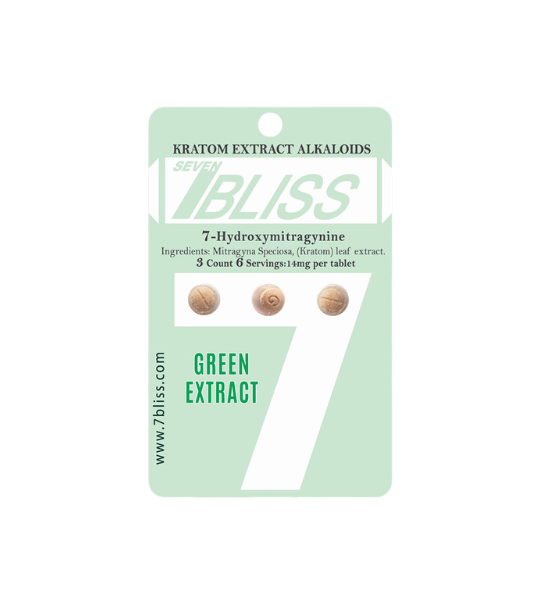 7Bliss 7 Hydroxy Kratom Extract Alkaloid Tablets (14MG)