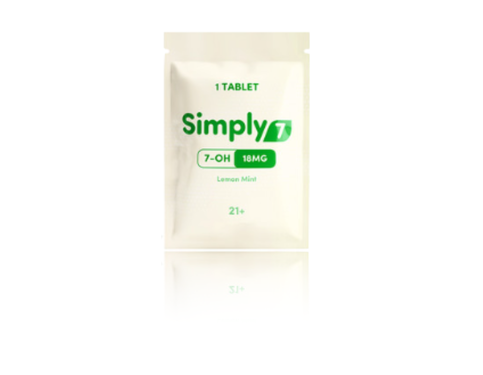 Simply7 Lemon Mint 7 Hydroxymitragynine Extract SINGLE Tablets  (18MG)