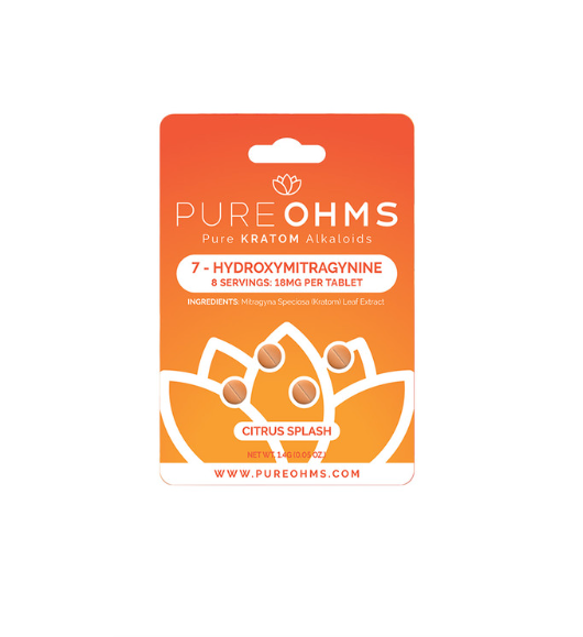 Pure OHMS Pure Kratom Alkaloids 7 Hydroxy  4CT Tablets  (18MG)