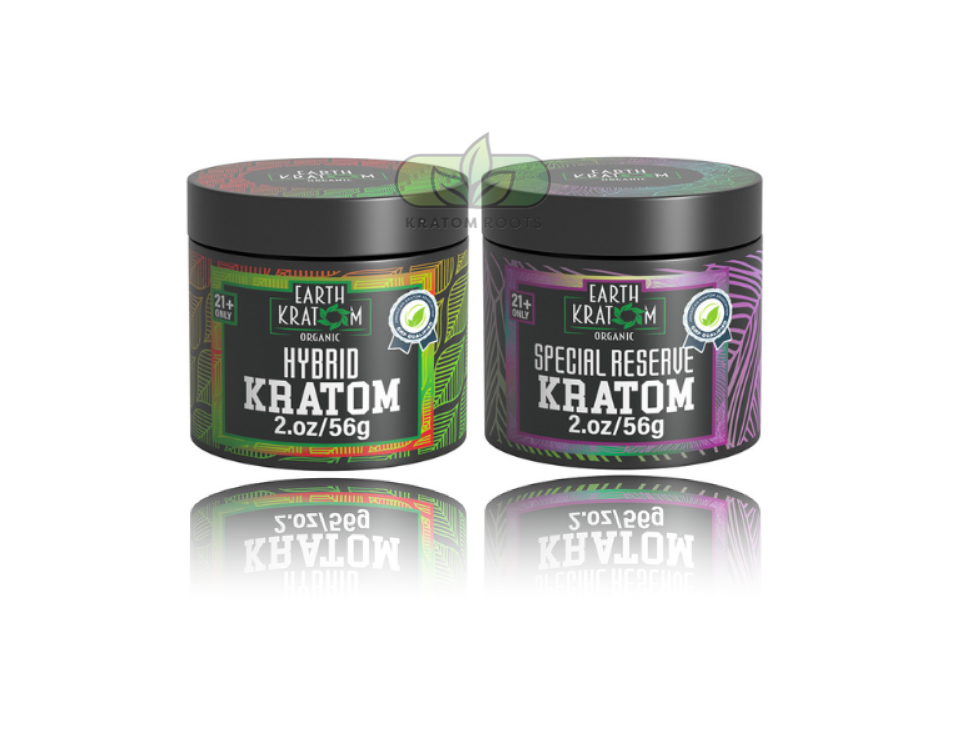 Earth Kratom Organic Premium Kratom Powder Jar 2OZ