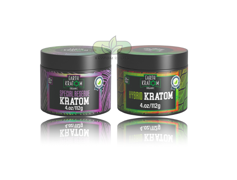 Earth Kratom Organic Premium Kratom Powder Jar 4OZ