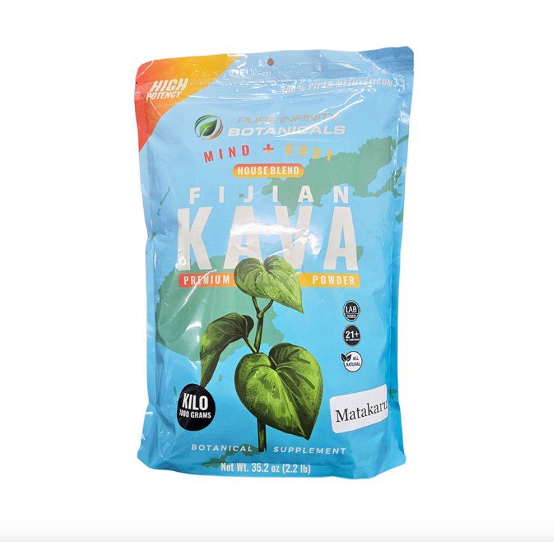 Pure Infinity Botanicals Premium Matakaru Fijian Kava Powder (1 Kilo)