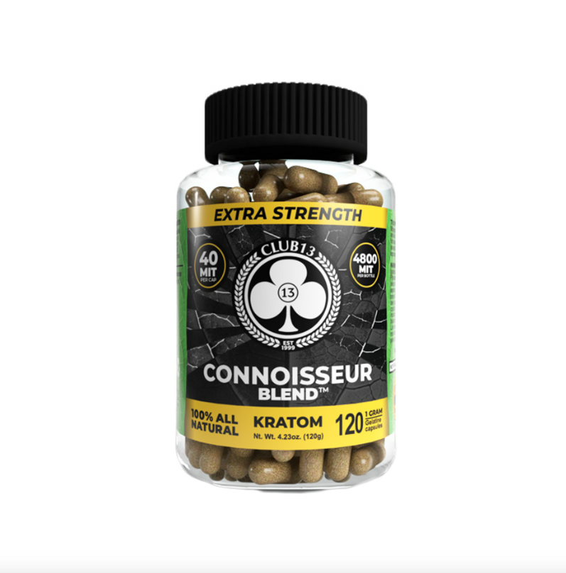 Club 13 Extra Strength Kratom Capsules 120CT Bottle (4800MIT)