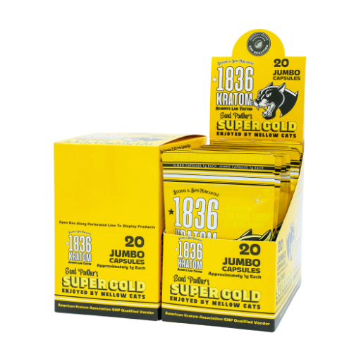 1836 Kratom Premium Jumbo Capsules  (20CT)