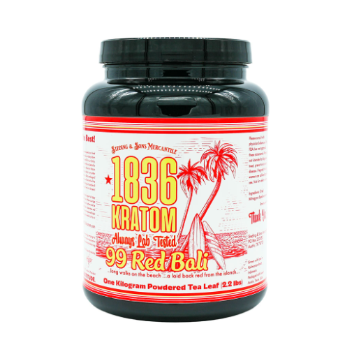 1836 Kratom Premium Powdered Leaf Single Jar (1 Kilo)