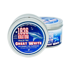 1836 Kratom Premium Jumbo Capsules Single Tin (150CT)