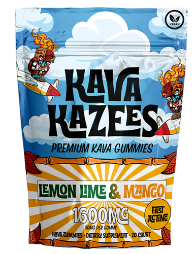 Kava Kazees - Premium Lemon Lime & Mango Kava Gummies