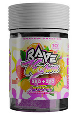 Rave Kratom - BOOST ECSTACY NUMB Kratom Vegan Gummies