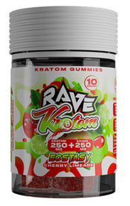 Rave Kratom - BOOST ECSTACY NUMB Kratom Vegan Gummies