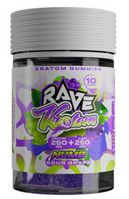 Rave Kratom - BOOST ECSTACY NUMB Kratom Vegan Gummies