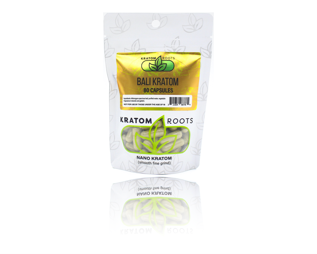 Kratom Roots - 80 Capsules High Quality NANO Kratom ( Smooth Fine Grind )