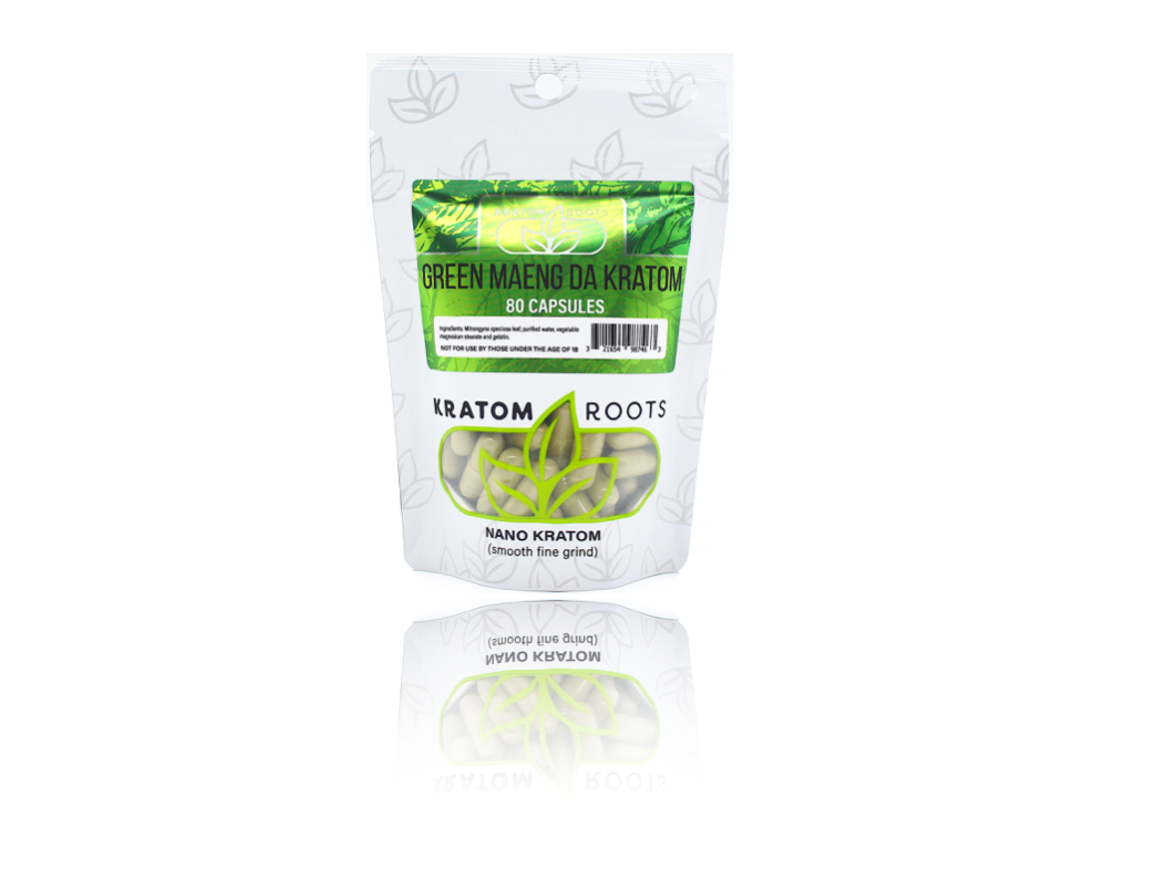 Kratom Roots - 80 Capsules High Quality NANO Kratom ( Smooth Fine Grind )