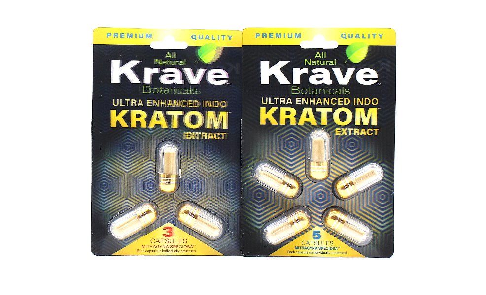 Krave Botanicals -  Premium Quality Ultra Enhanced Indo Kratom Extract Capsules