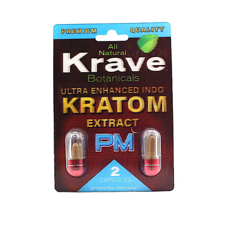 Krave Botanicals - 2 Ultra Enhanced Indo Kratom Extract Capsules ( PM )